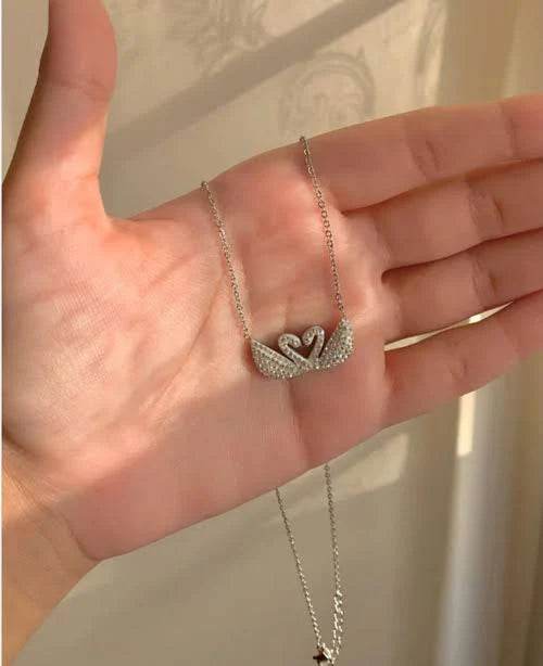 Double Swan  Necklace