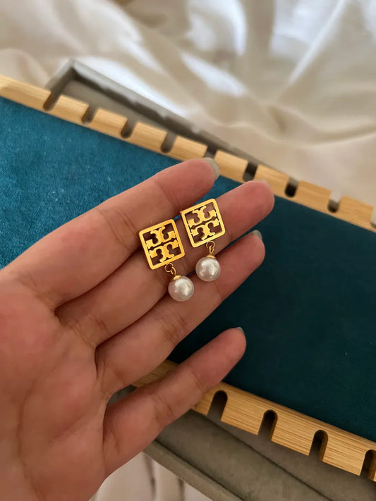 TY Pearl drop earrings